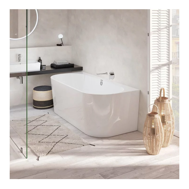 Cada freestanding, Villeroy & Boch, Oberon 2.0, 180 x 80 cm, back-to-wall, alb alpin - 2 | YEO