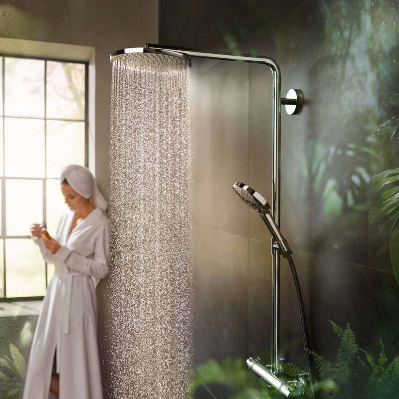 Coloana dus cu baterie si termostat Hansgrohe, Raindance Select S240, 1 jet, crom - 1 | YEO