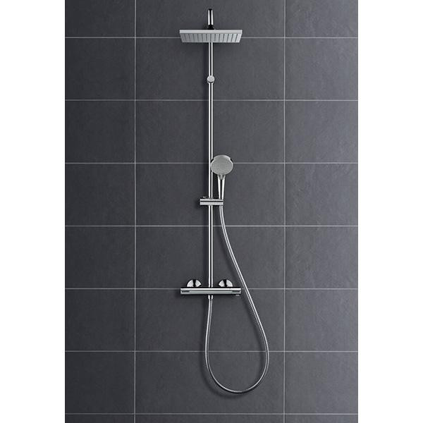 Coloana dus cu baterie si termostat Hansgrohe, Vernis Shape 230, crom - 2 | YEO