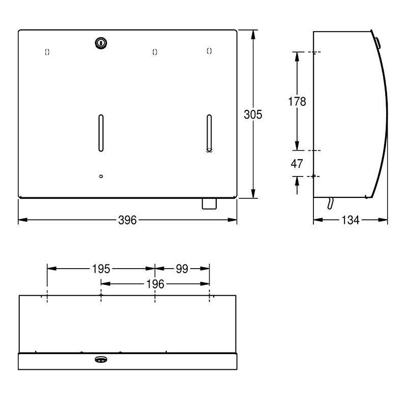 Dispenser, KWC, Stratos, pentru prosoape de hârtie și săpun lichid, inox - 1 | YEO