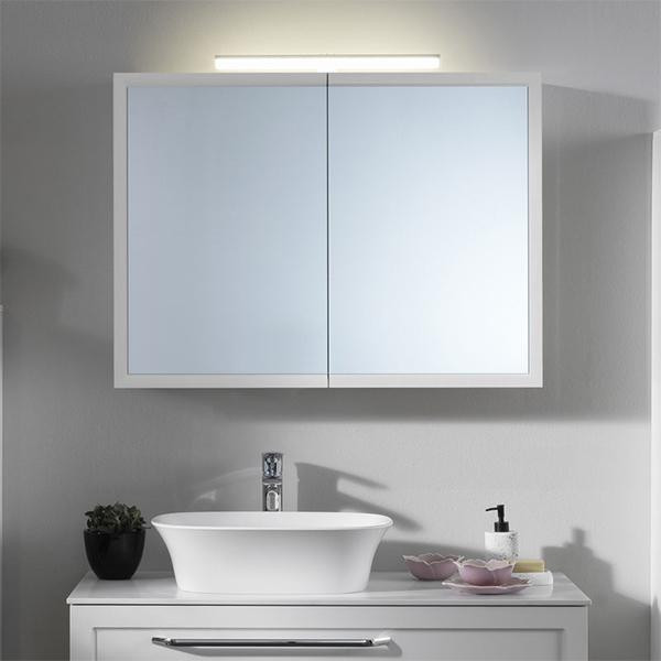 Dulap cu oglinda, Kolpasan, Blanche, 2 usi si iluminare LED, antracit - 1 | YEO