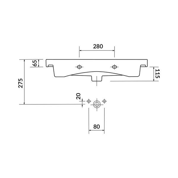 Lavoar pentru mobilier, Cersanit, Moduo, 80 cm, alb - 1 | YEO