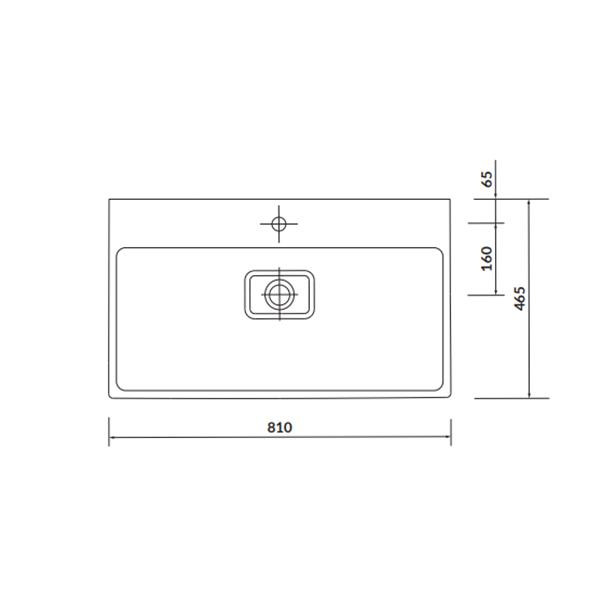 Lavoar pentru mobilier Cersanit, Virgo, 80 cm, alb - 1 | YEO