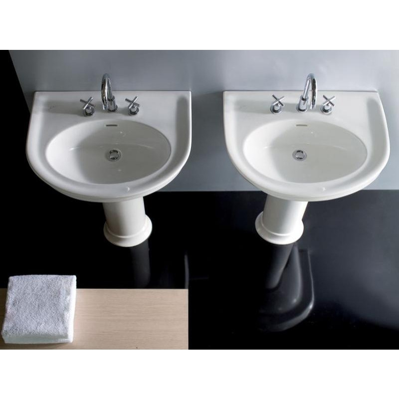 Lavoar suspendat, Hatria, Dolcevita, semioval, 70 cm, alb - 1 | YEO