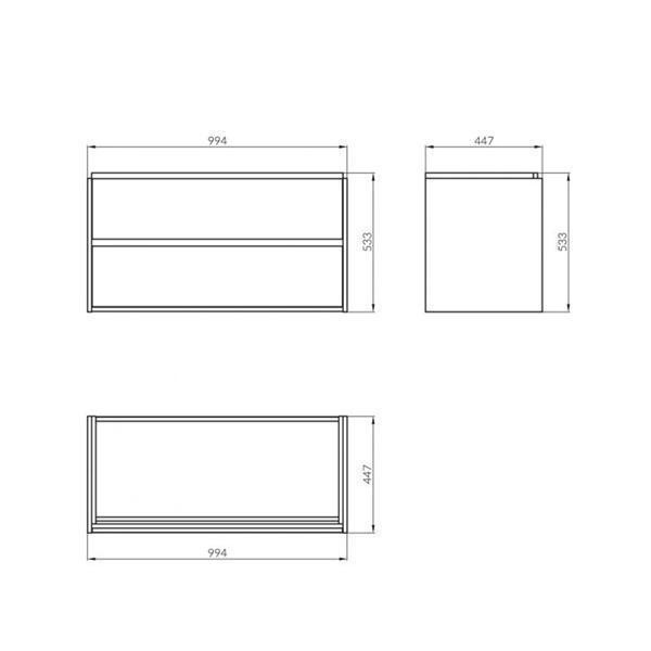 Mobilier suspendat Cersanit, Crea, 100 cm, alb - 1 | YEO