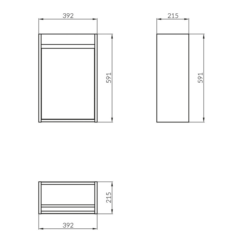 Mobilier suspendat, Cersanit, Crea, 40 cm, gri mat - 1 | YEO