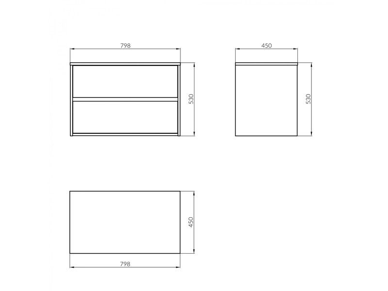 Mobilier suspendat Cersanit, Crea, 80 cm, alb - 1 | YEO