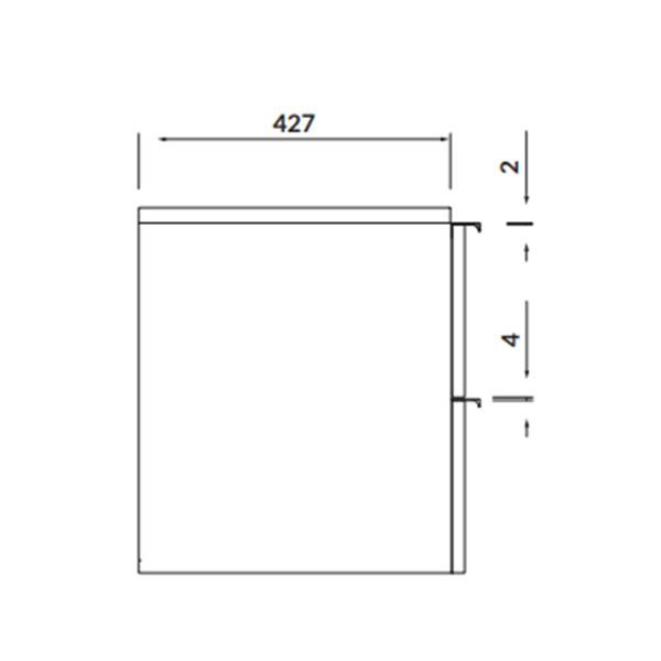 Mobilier suspendat Cersanit, Virgo 60, cu manere negre, pentru lavoar incastrabil, alb - 2 | YEO