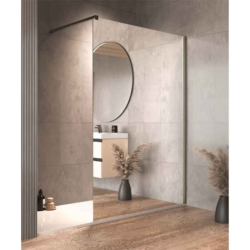 Paravan Walk-In Kolpasan, Calypso 120 cm, sticla 8 mm, efect oglindă, crom