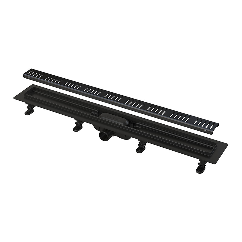Rigola pentru dus, Alcadrain, Simple, 95 cm, negru mat