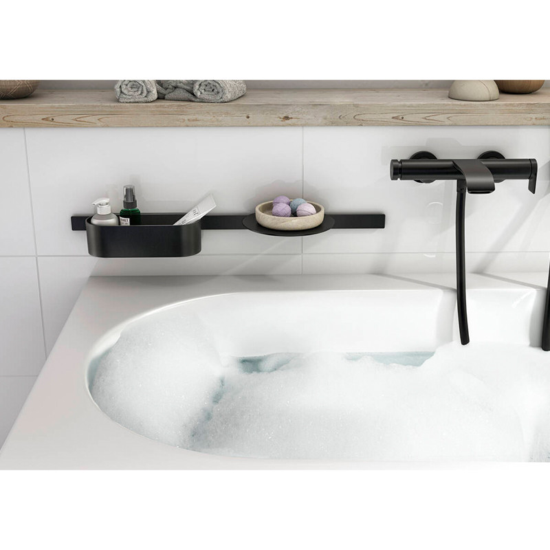 Set accesorii de baie pentru cada, Hansgrohe, WallStoris, negru mat - 1 | YEO
