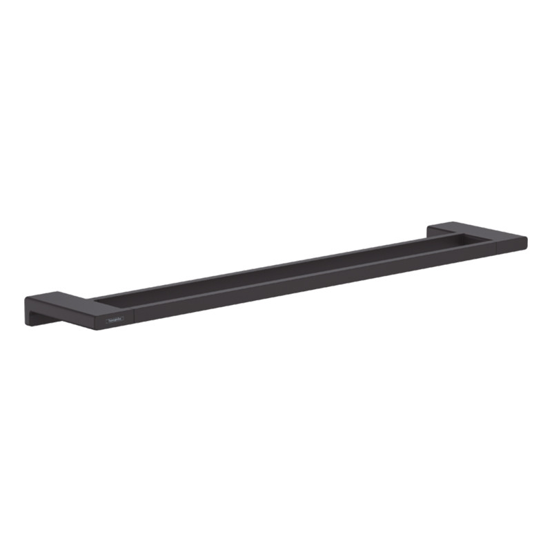 Suport de prosop dublu, Hansgrohe, AddStoris, negru mat