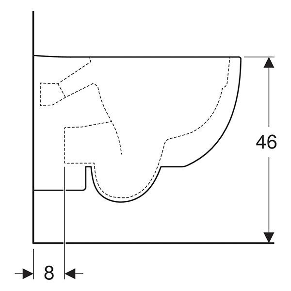 Vas WC suspendat Geberit, Selnova, forma inchisa, rimless, 35,5 x 55 cm, alb - 3 | YEO