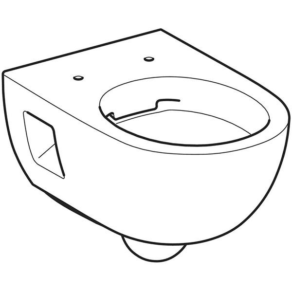 Vas wc suspendat Geberit, Selnova, forma partial inchisa, rimfree, alb - 2 | YEO
