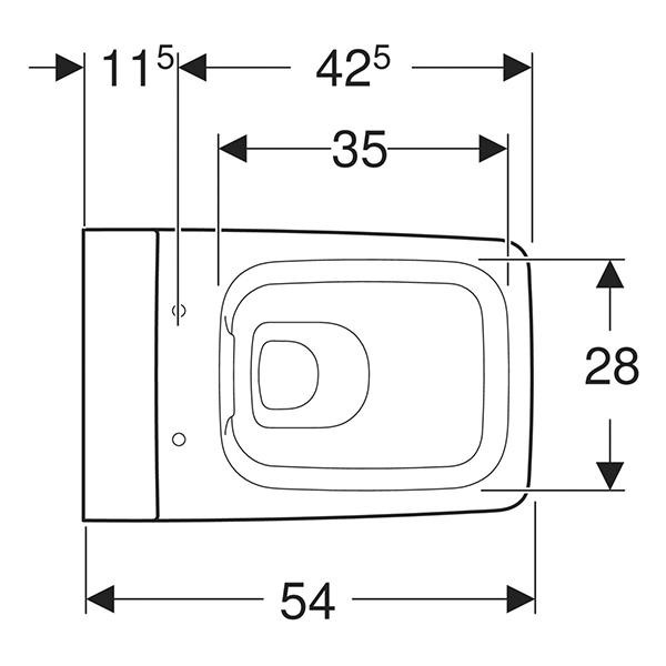 Vas WC suspendat, Geberit, Xeno2, rimfree, alb - 2 | YEO