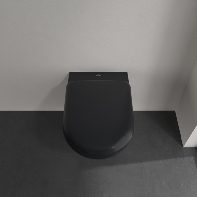 Vas wc suspendat, Villeroy & Boch, Antao, rimless, cu TwistFlush, pure black - 3 | YEO