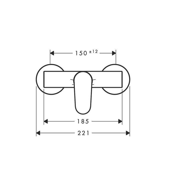 Baterie dus Hansgrohe, Focus, crom - 2 | YEO