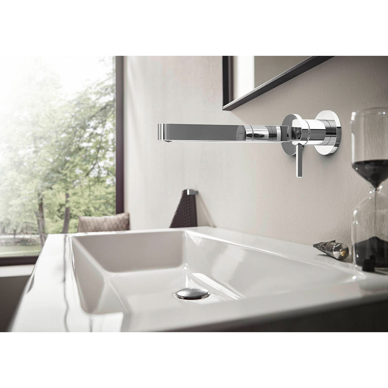 Baterie lavoar cu montaj pe perete, Hansgrohe, Finoris, cu pipa 22,8 cm, crom - 1 | YEO