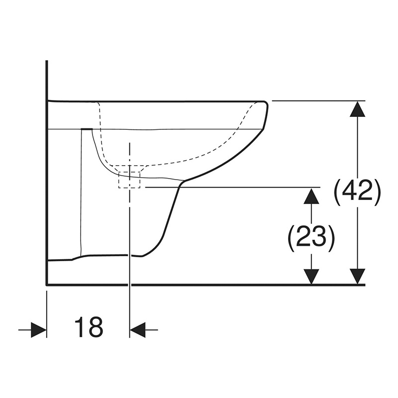 Bideu suspendat, Geberit, Selnova Square, compact, alb - 2 | YEO