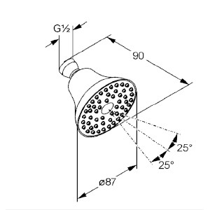 Cap de dus Kludi, Freshline, DN 15, crom - 1 | YEO