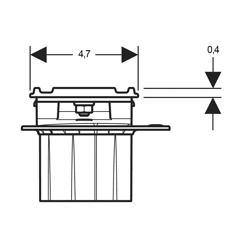 Capac pentru rigola dus Geberit, CleanLine 60, Slim, montaj in pardoseala, 30-130 cm, crom - 3 | YEO