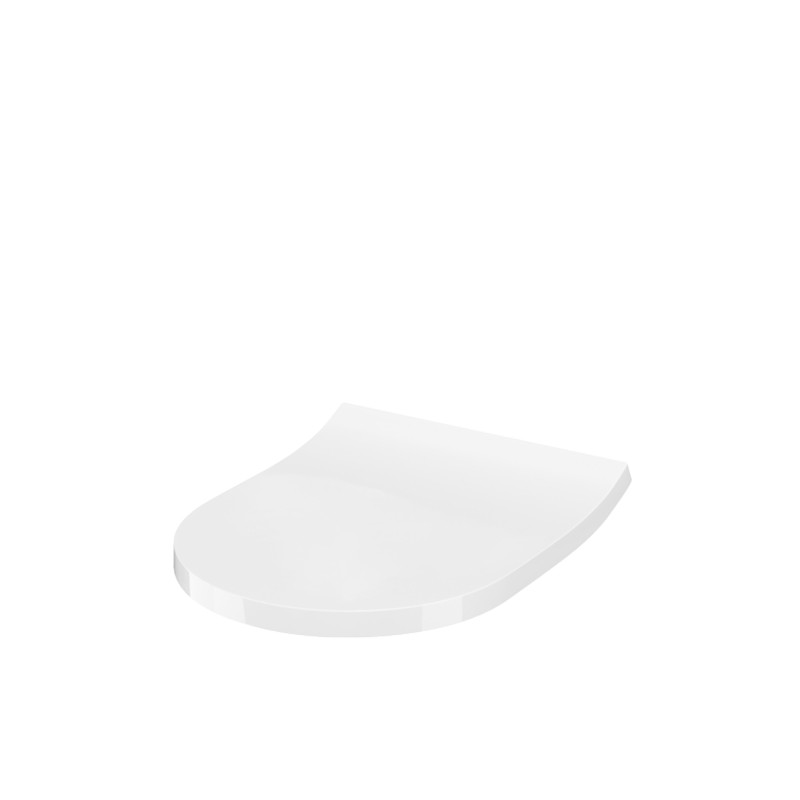 Capac WC, Cersanit, Inverto, cu tratament, slim, alb