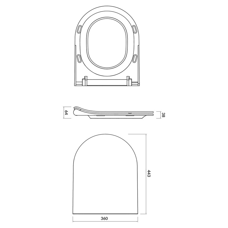Capac WC slim, Cersanit, City, cu buton pentru demontare, alb - 1 | YEO