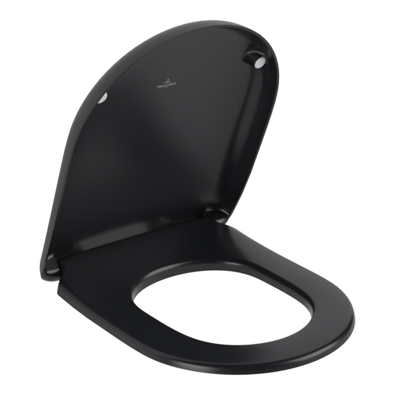 Capac WC, Villeroy & Boch, Antao, cu soft close si quick release, pure black - 1 | YEO