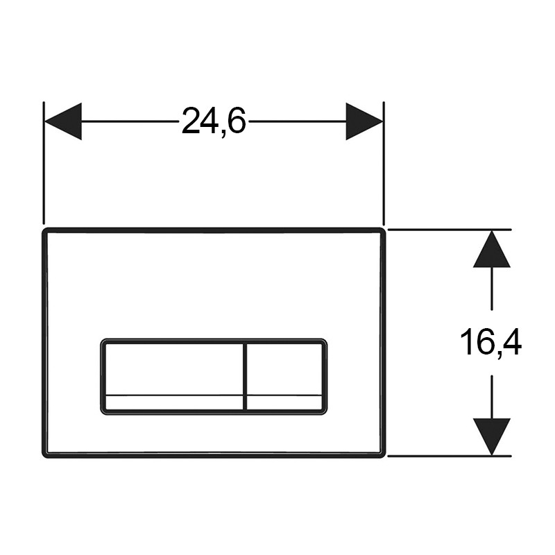 Clapeta cu actionare dubla, Geberit, Delta50, alb - 1 | YEO