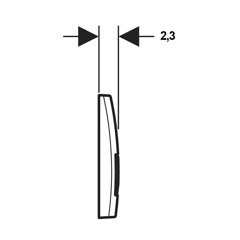 Clapeta cu dubla actionare Geberit, Delta 50, crom mat - 3 | YEO