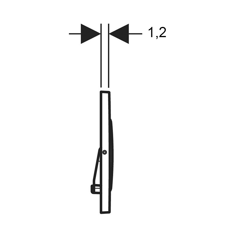 Clapeta de actionare dubla, Geberit, Sigma20, otel inoxidabil, crom slefuit - 3 | YEO