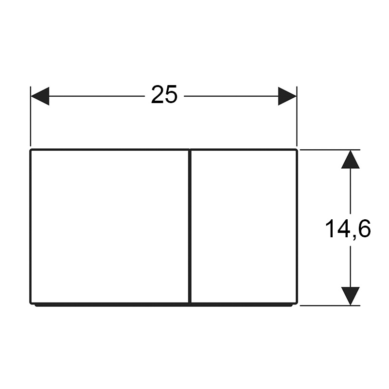 Clapetă de acționare, Geberit, Sigma70, crom lustruit - 2 | YEO