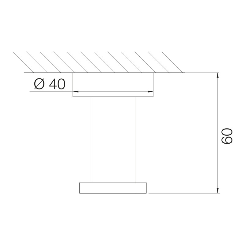 Cuier simplu, FIMA Carlo Frattini, Rotola, crom, F6004/1CR - 1 | YEO