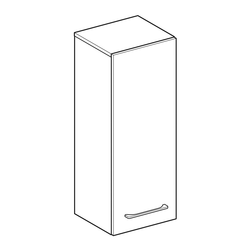 Dulap inalt suspendat, Geberit, Selnova Square, cu o usa, 85 cm, nuc american hickory deschis - 1 | YEO