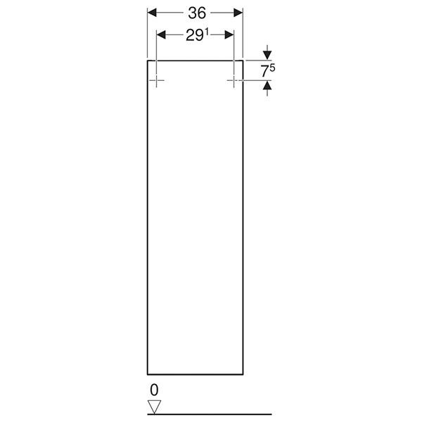 Dulap inalt suspendat, Geberit, Smyle Square, inaltime 118 cm, alb lucios - 2 | YEO