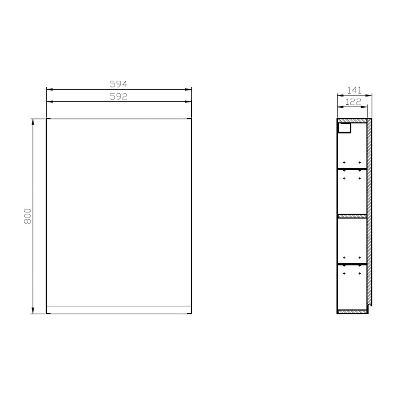 Dulăpior suspendat, Cersanit, Moduo, 60 cm, alb, S929-016 - 1 | YEO