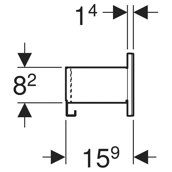 Etajera de perete, Geberit, Acanto, gri-nisip - 3 | YEO