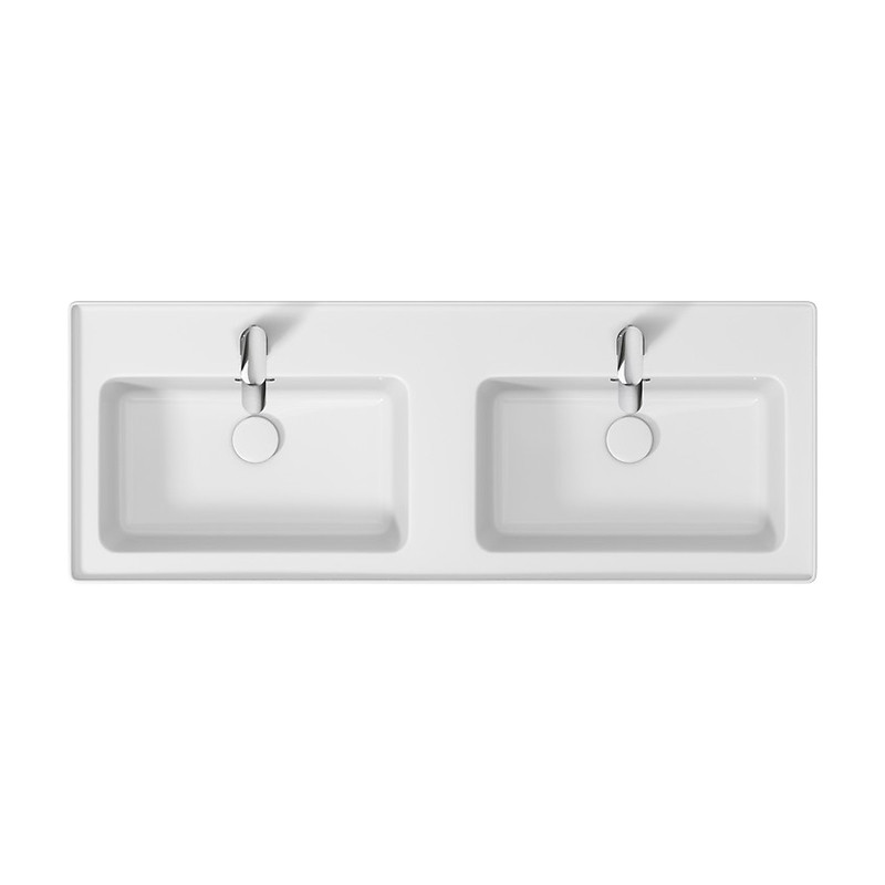 Lavoar dublu pentru mobilier, Cersanit, Crea, 120 cm, alb - 1 | YEO