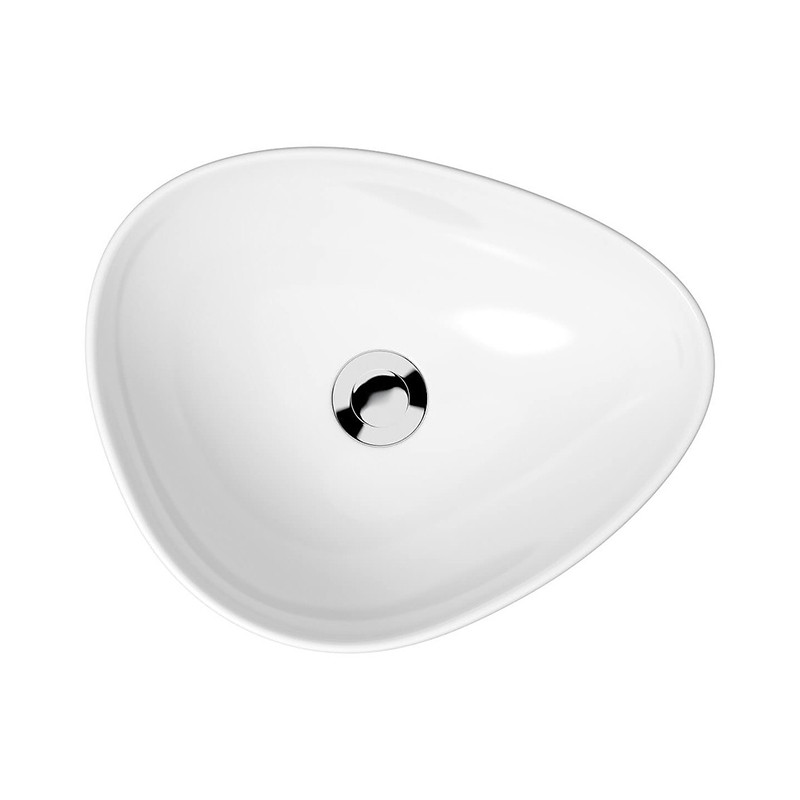 Lavoar pe blat, Cersanit, Moduo, asimetric, 45 cm, alb - 1 | YEO