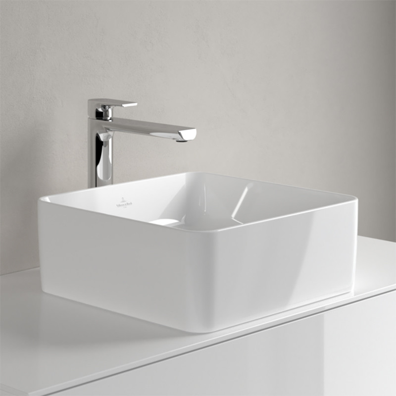 Lavoar pe blat, Villeroy & Boch, Collaro, patrat, 38 cm, alb - 1 | YEO