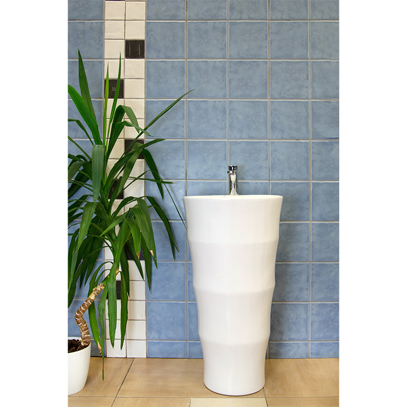 Lavoar stativ, Fluminia, Novicia-B, rotund, alb - 3 | YEO