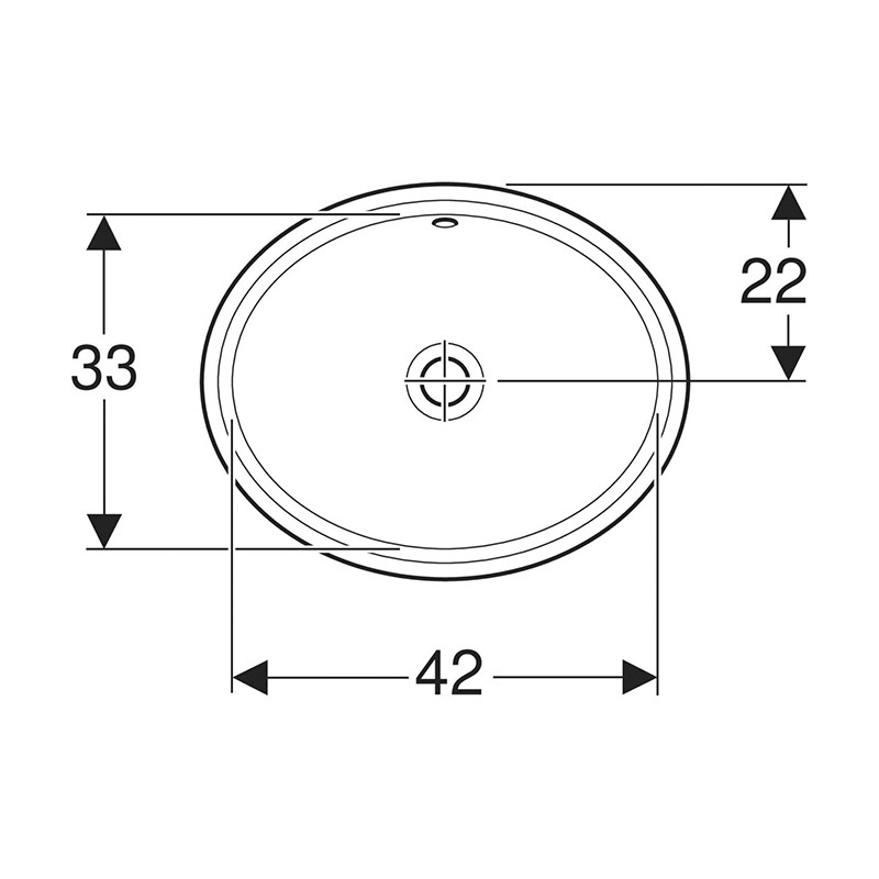 Lavoar sub blat, Geberit, VariForm, oval, 49,5 cm, alb - 2 | YEO
