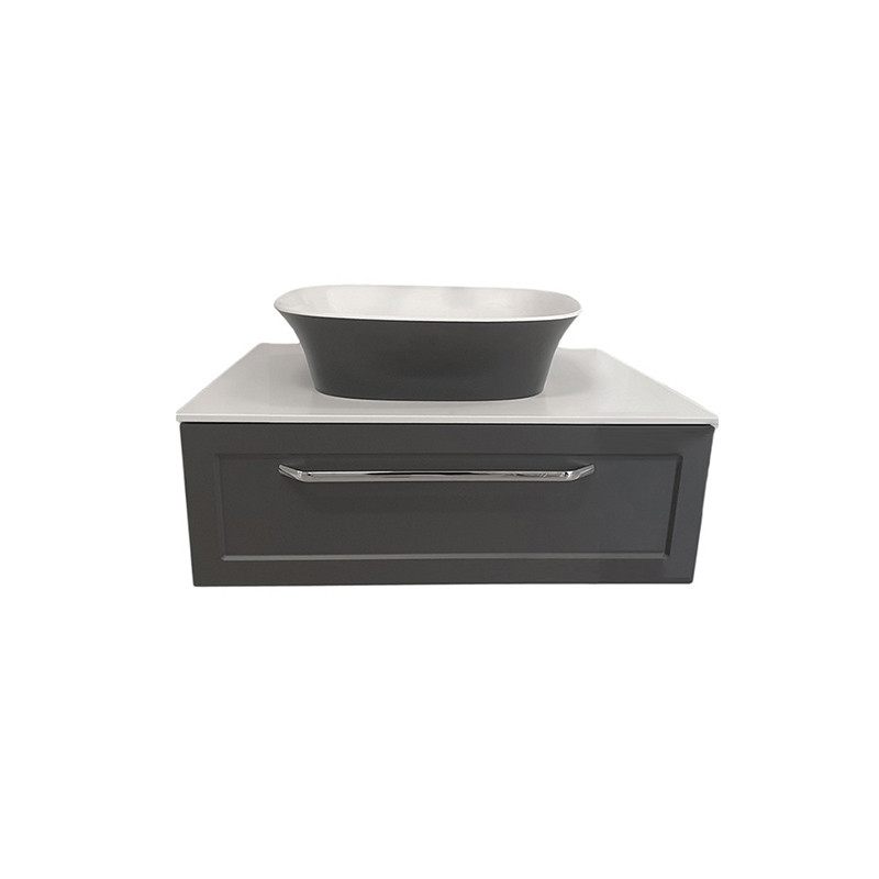 Masca cu blat pentru lavoar, Kolpasan, Blanche, 75 cm, antracit - 2 | YEO