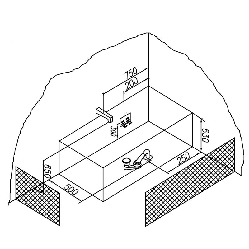 Masca frontala, Kolpasan, Betty, 150 cm, alb - 1 | YEO