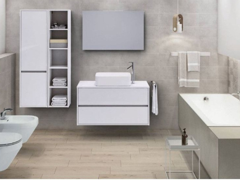 Mobilier suspendat Cersanit, Crea, 80 cm, alb - 2 | YEO