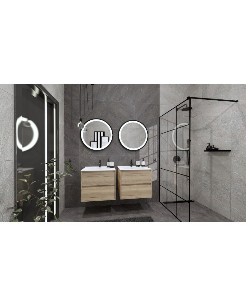Mobilier suspendat pentru lavoar, Spectrum, Manitoba, 60 cm, lemn - 3 | YEO