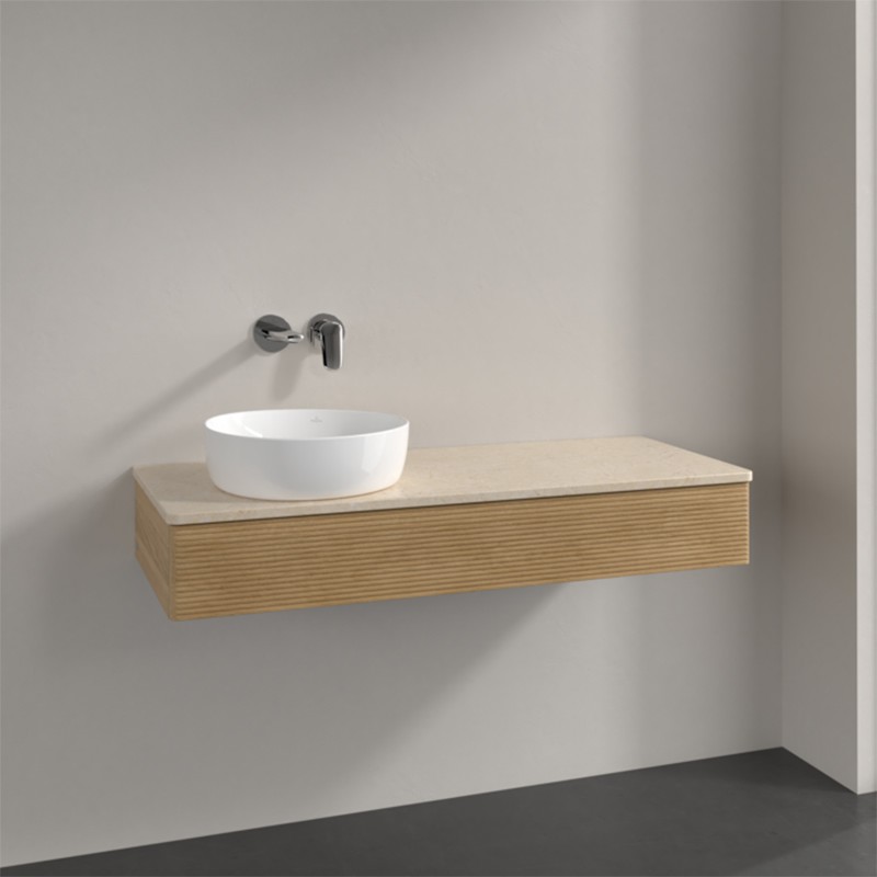 Mobilier suspendat pentru lavoar, Villeroy & Boch, Antao, 120 cm, crem/stejar - 3 | YEO