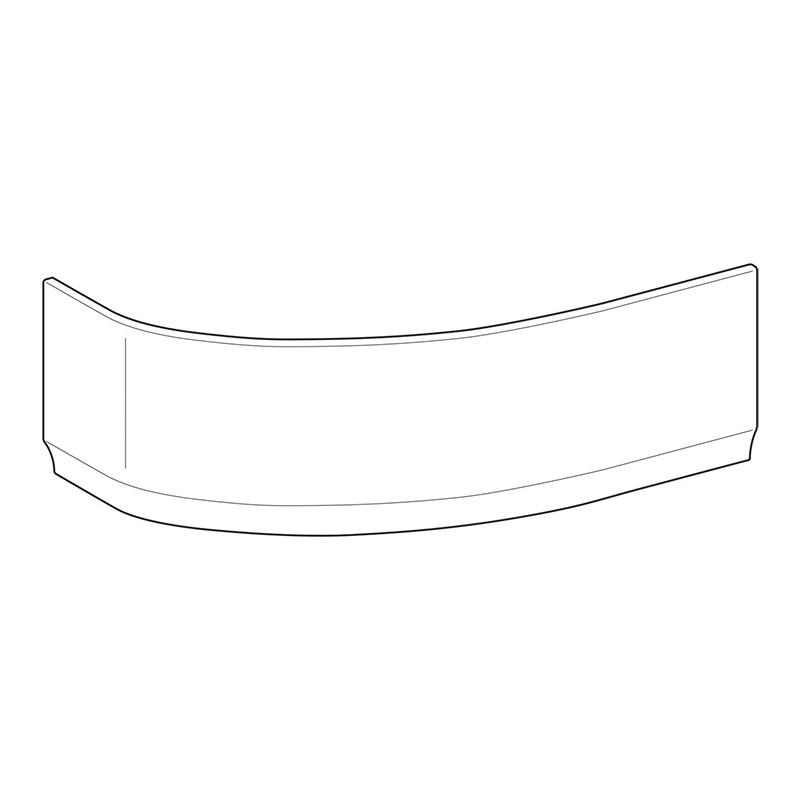 Panou frontal, Geberit, Selnova, pentru cada asimetrica pe stanga, 160 x 100 cm, alb - 2 | YEO