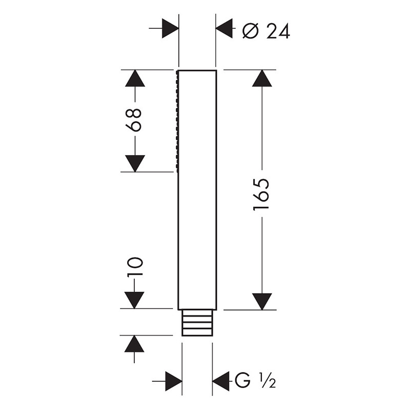 Pară de duș, Axor, Starck, 1 jet, EcoSmart, crom, 10531000 - 1 | YEO