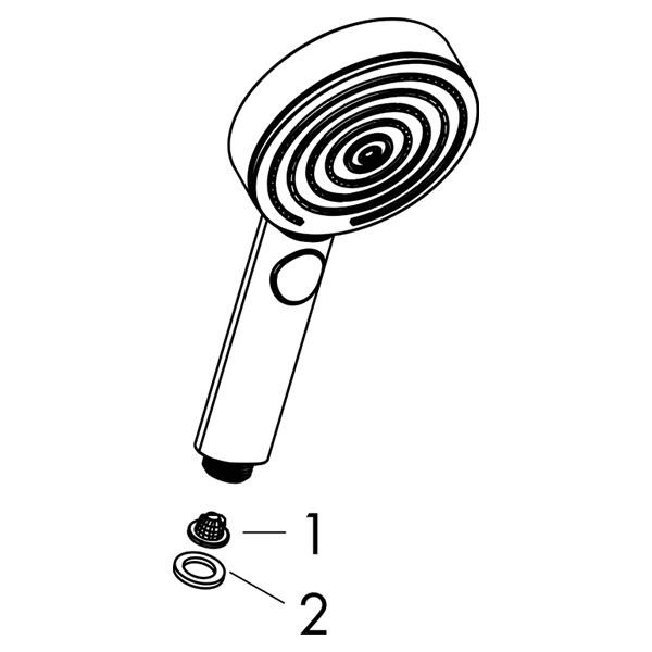 Para de dus Hansgrohe, Pulsify Select 105, 3 jeturi, crom - 1 | YEO